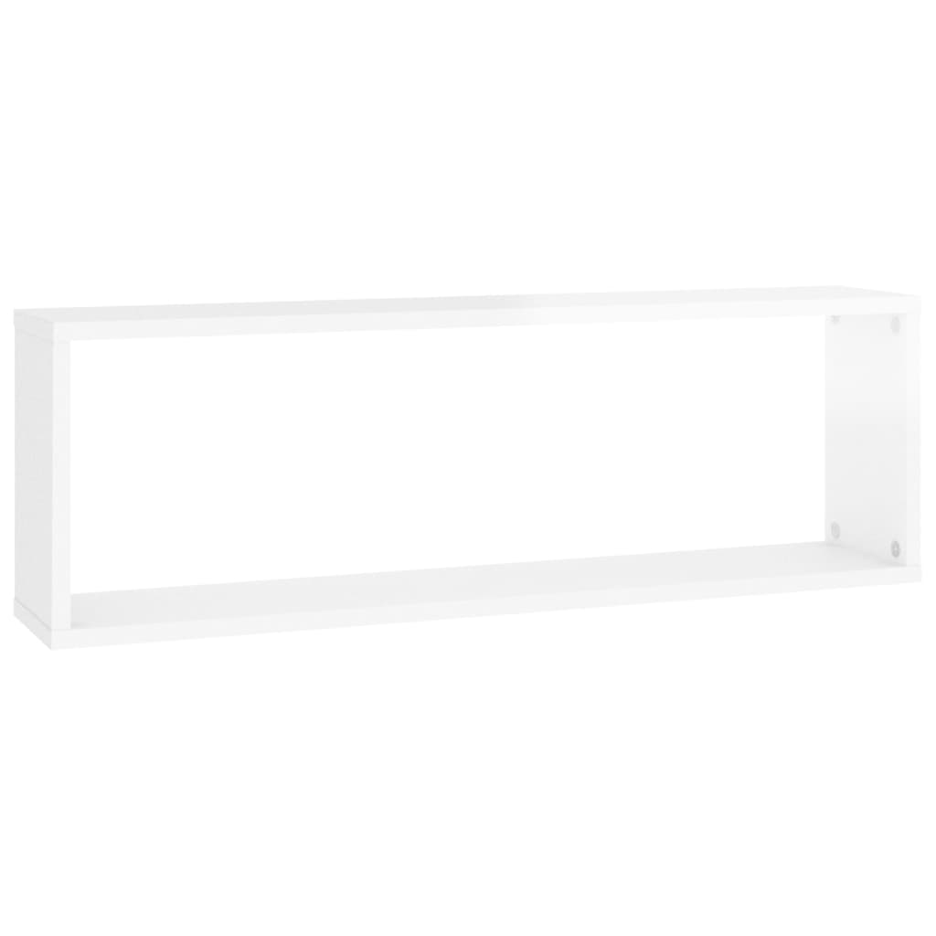Würfelregale 6 Stk. Hochglanz-Weiß 80x15x26,5 cm Holzwerkstoff