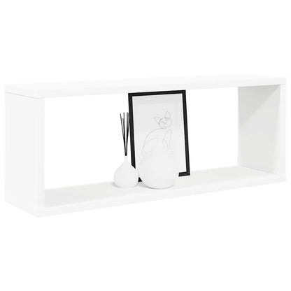 Würfelregale 2 Stk. Weiß 60x15x23 cm Holzwerkstoff