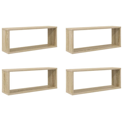 Würfelregale 4 Stk. Sonoma-Eiche 60x15x23 cm Holzwerkstoff