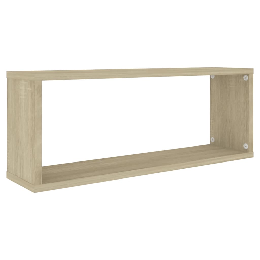 Würfelregale 6 Stk. Weiß Sonoma-Eiche 60x15x23cm Holzwerkstoff