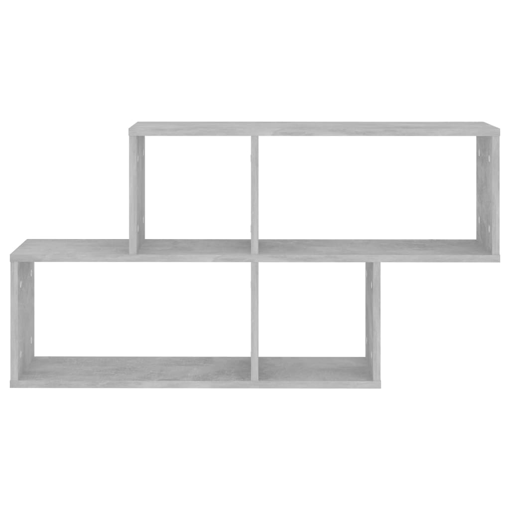Wall shelf concrete grey 100x18x53 cm wood material