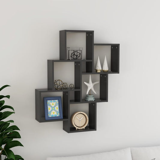 Würfelregal Grau 78x15x93 cm Holzwerkstoff