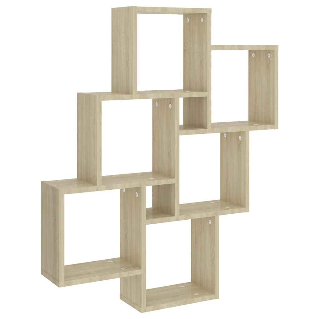 Etagère cube Chêne Sonoma 78x15x93 cm matière bois