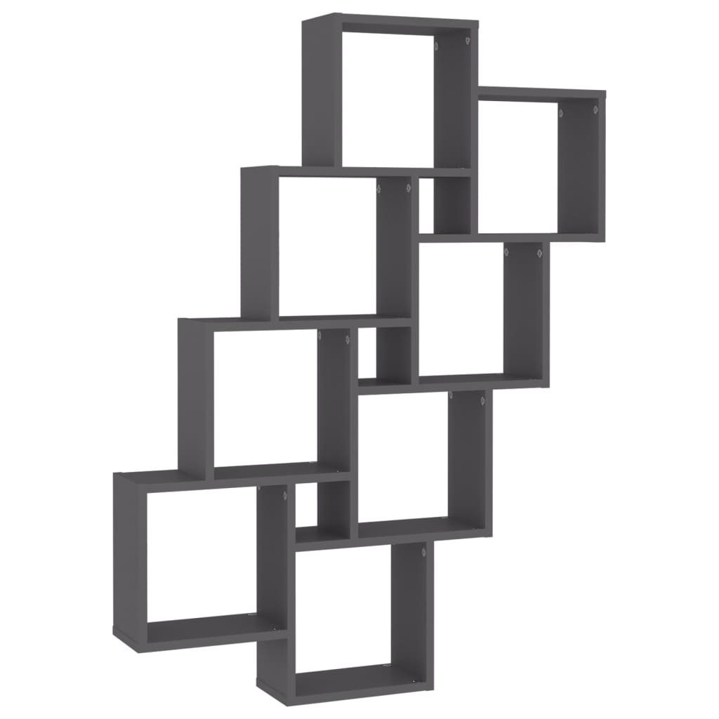 Würfelregal Grau 90x15x119 cm Holzwerkstoff
