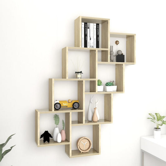 Etagère cube Chêne Sonoma 90x15x119 cm matière bois