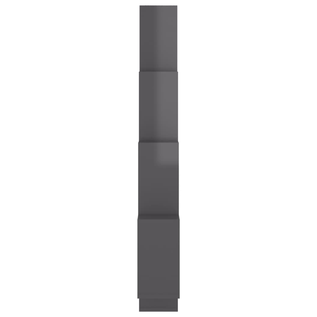 Würfelregal Hochglanz-Grau 90x15x119 cm Holzwerkstoff
