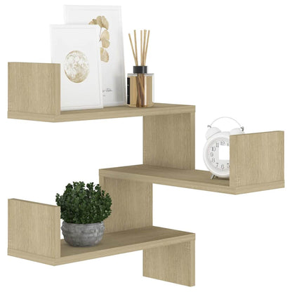 Wand-Eckregal Sonoma-Eiche 40x40x50 cm Holzwerkstoff