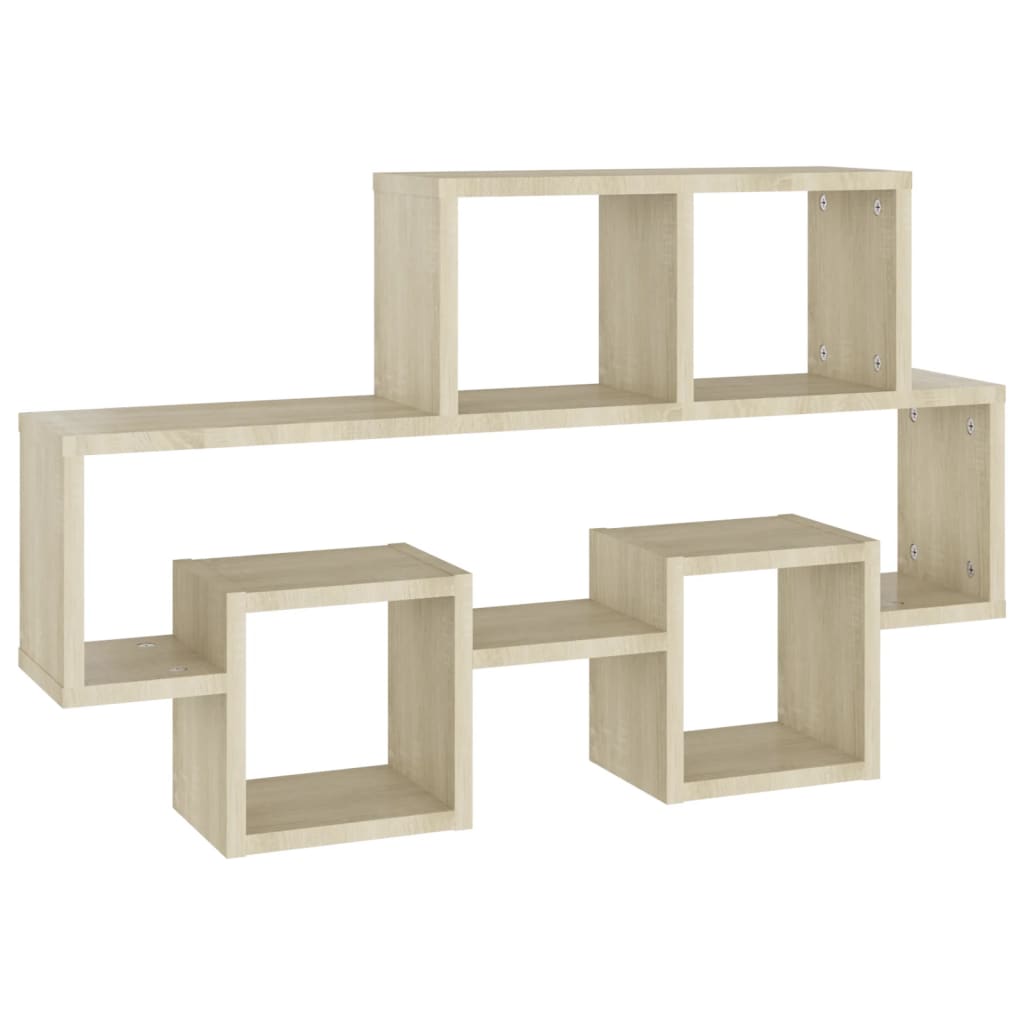 Wall shelf in car shape Sonoma oak 82x15x51 cm wood material