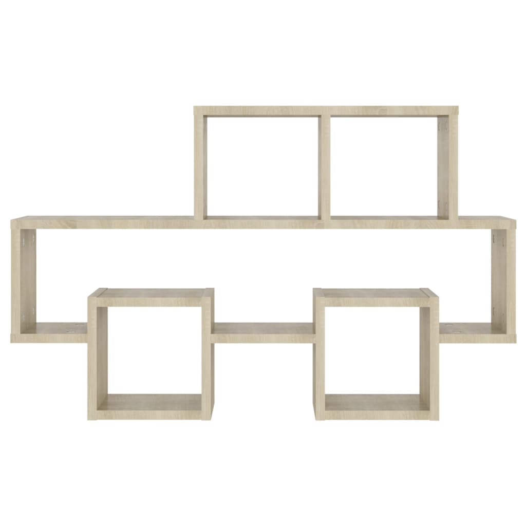 Wall shelf in car shape Sonoma oak 82x15x51 cm wood material
