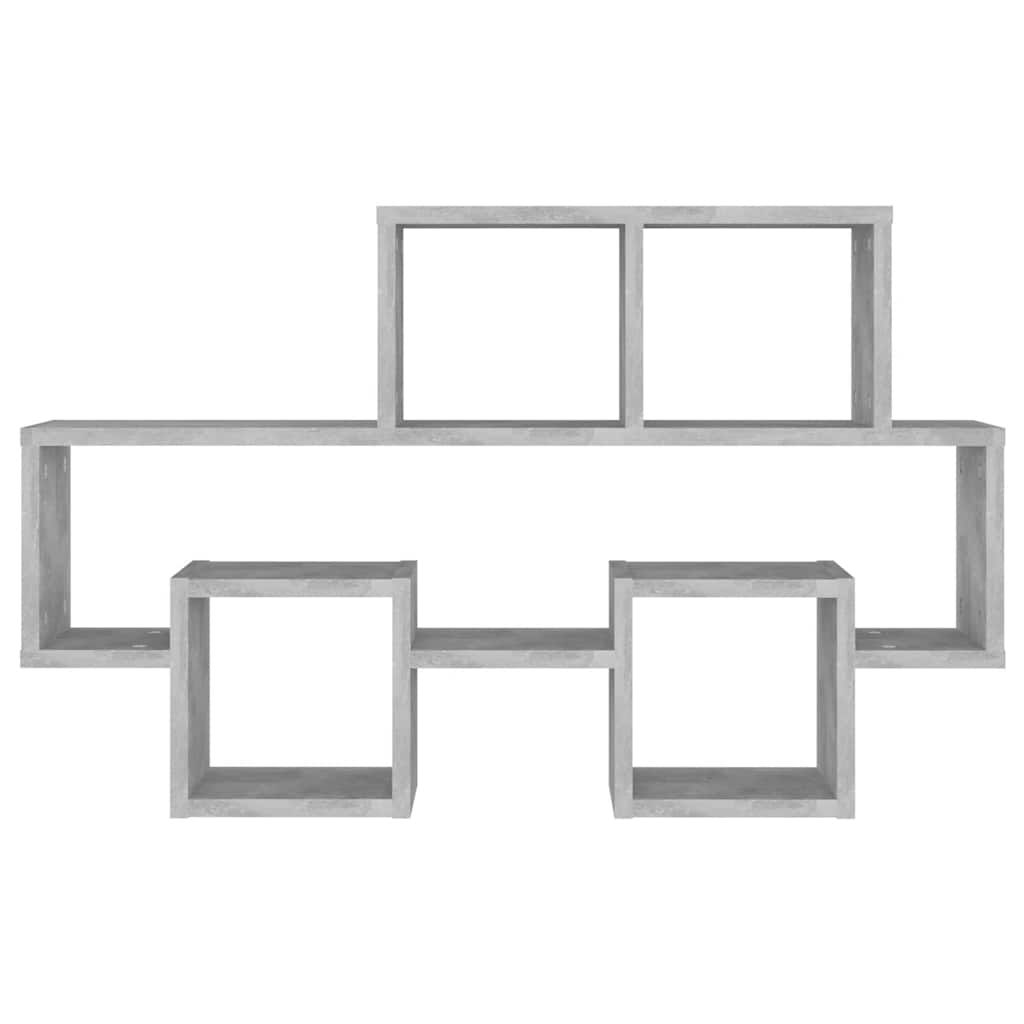 Wall shelf in car shape concrete grey 82x15x51 cm wood material