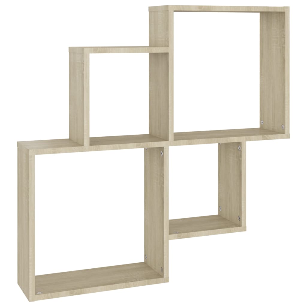 Etagère cube Chêne Sonoma 80x15x78,5 cm matériau bois