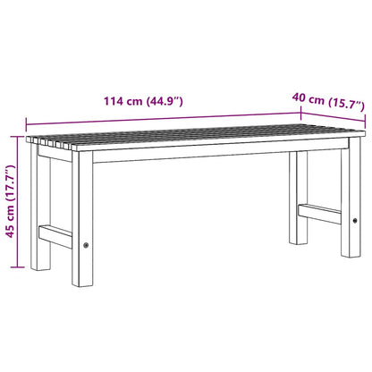 Gartenbank 114 cm Massivholz Teak