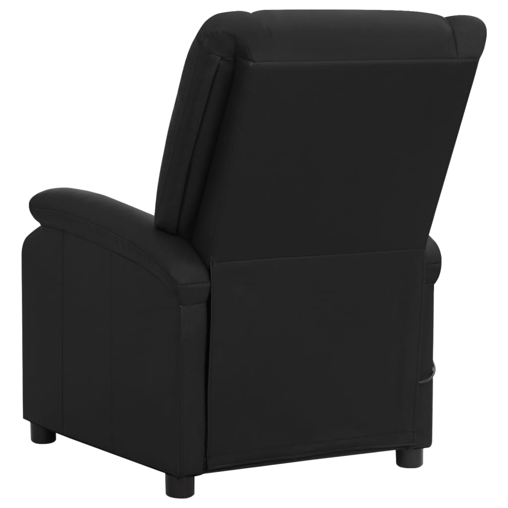Relaxsessel Schwarz Echtleder