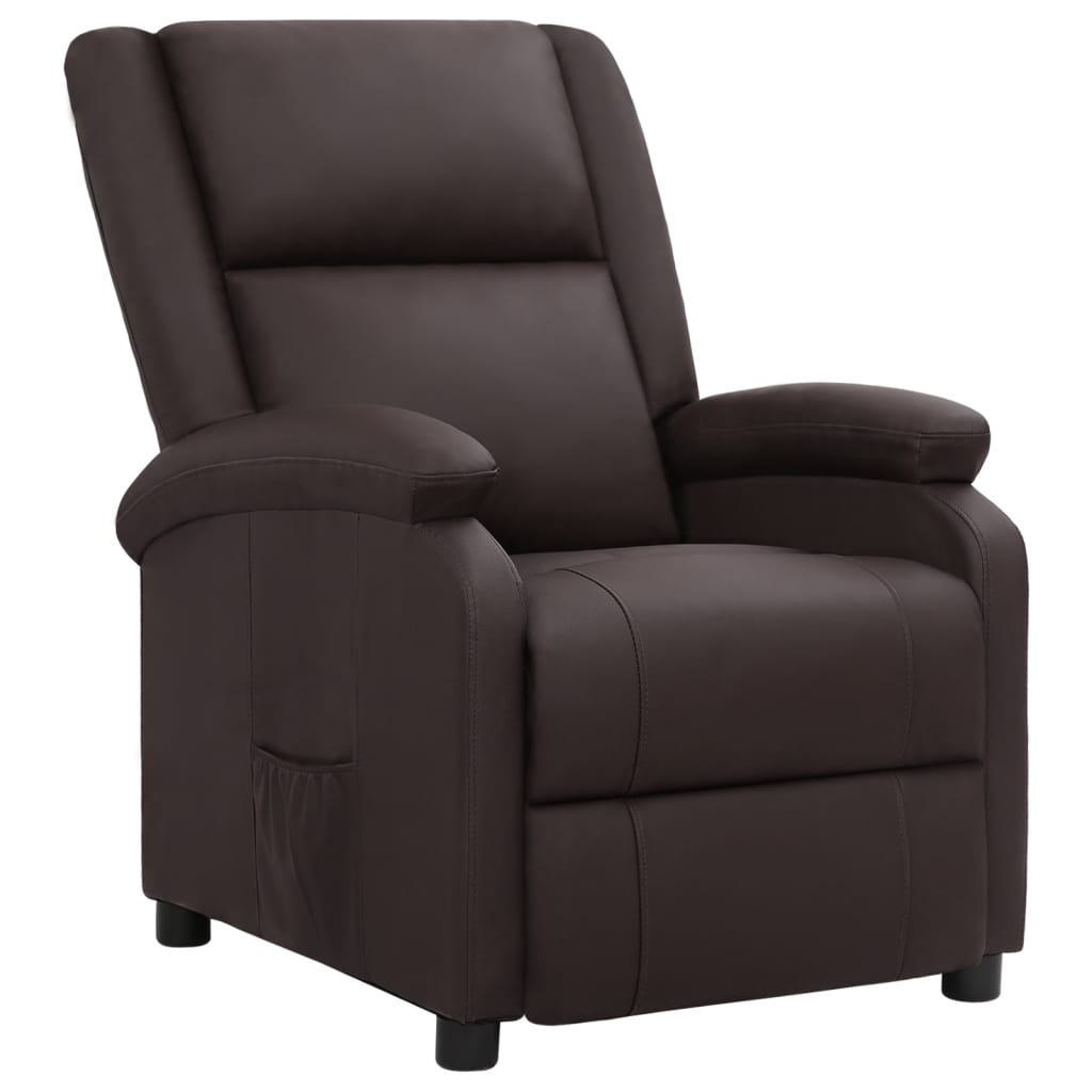 Relaxsessel Braun Echtleder