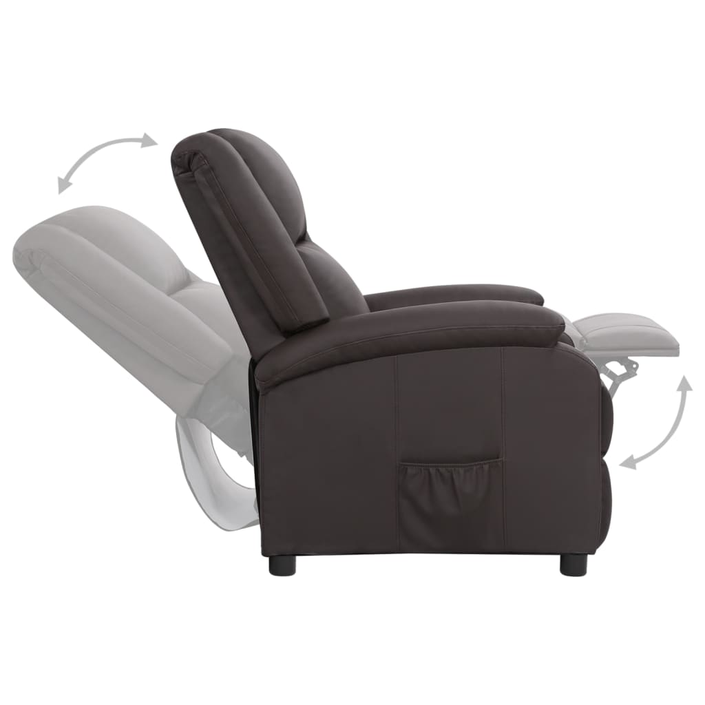 Relaxsessel Braun Echtleder