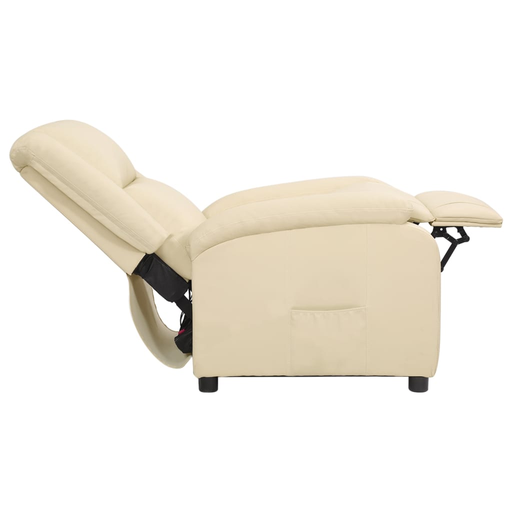 Relaxsessel Creme Echtleder