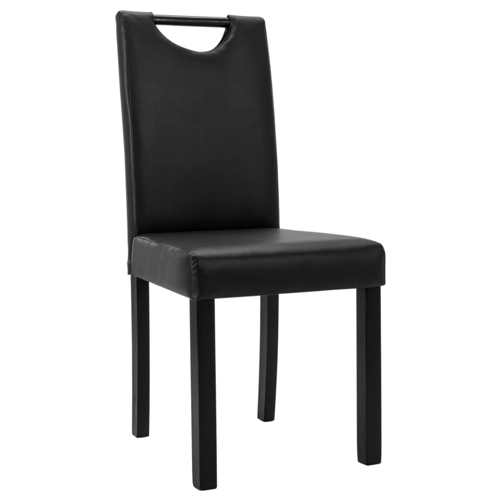 Esszimmerstühle 4 Stk. Schwarz Kunstleder