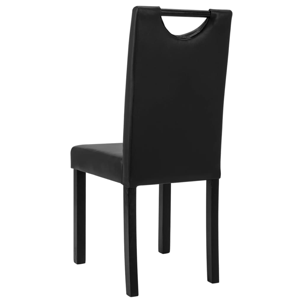 Esszimmerstühle 4 Stk. Schwarz Kunstleder