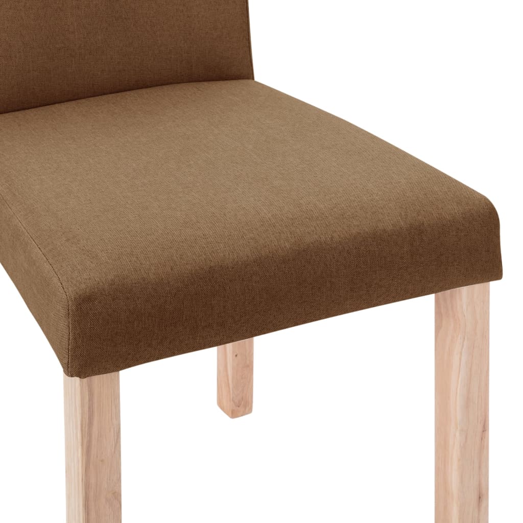 Esszimmerstühle 4 Stk. Braun Stoff