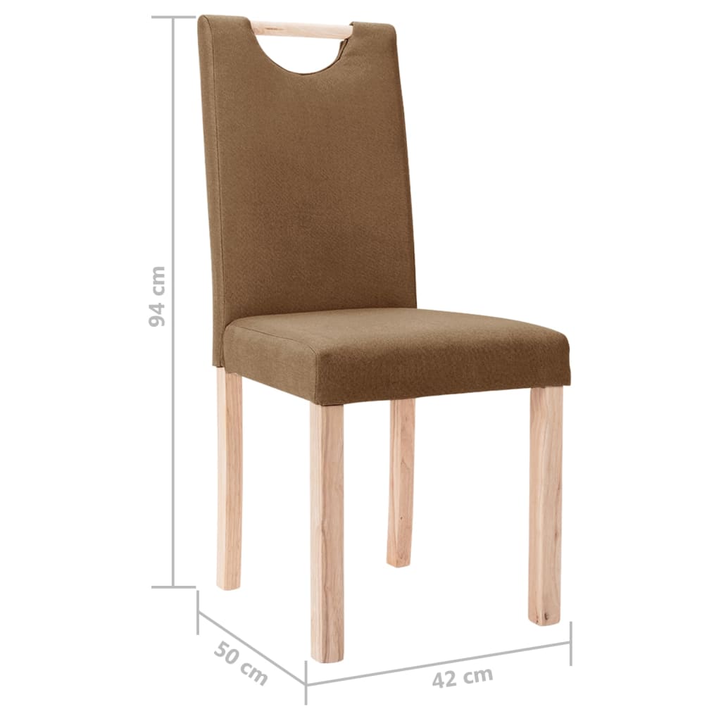 Esszimmerstühle 4 Stk. Braun Stoff