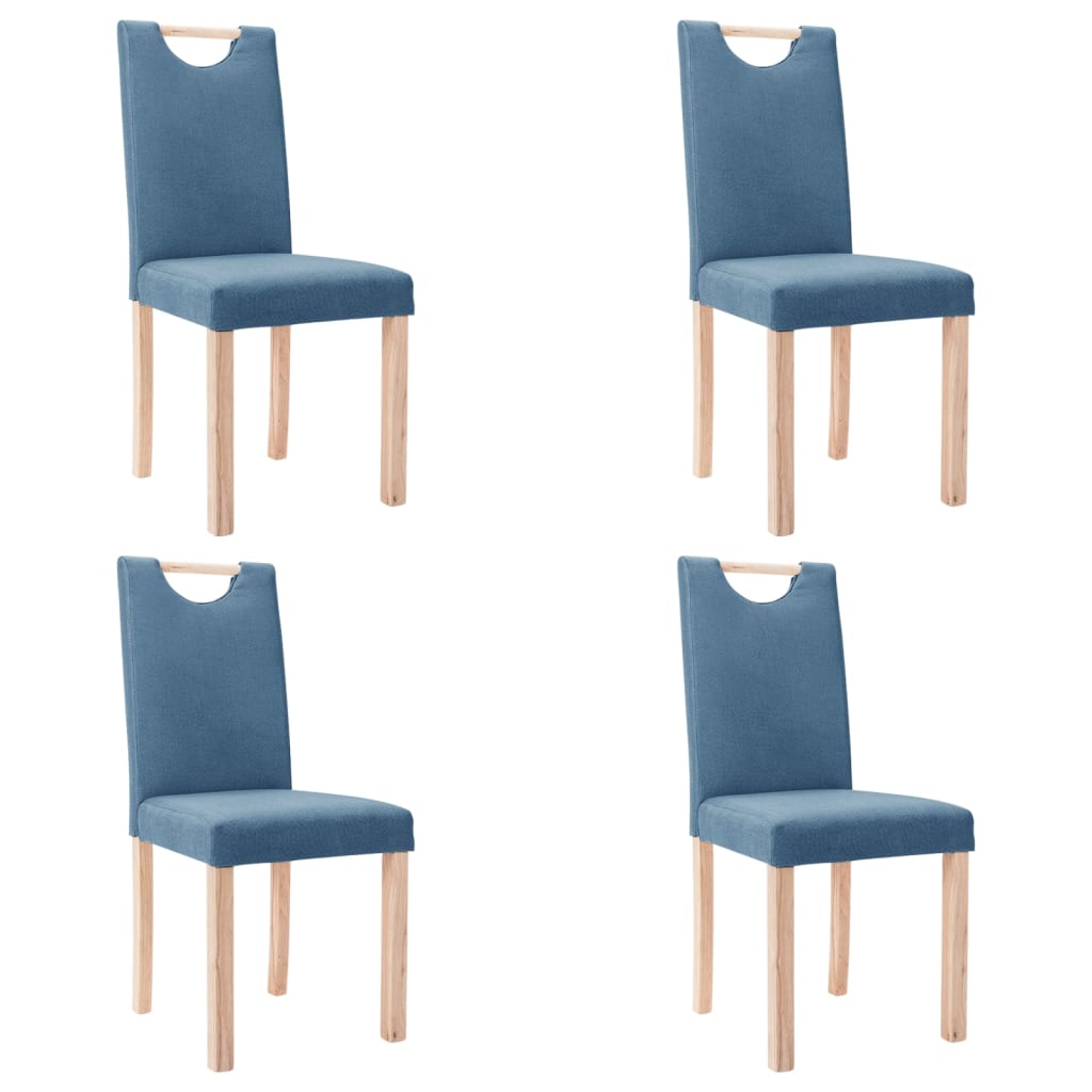 Esszimmerstühle 4 Stk. Blau Stoff