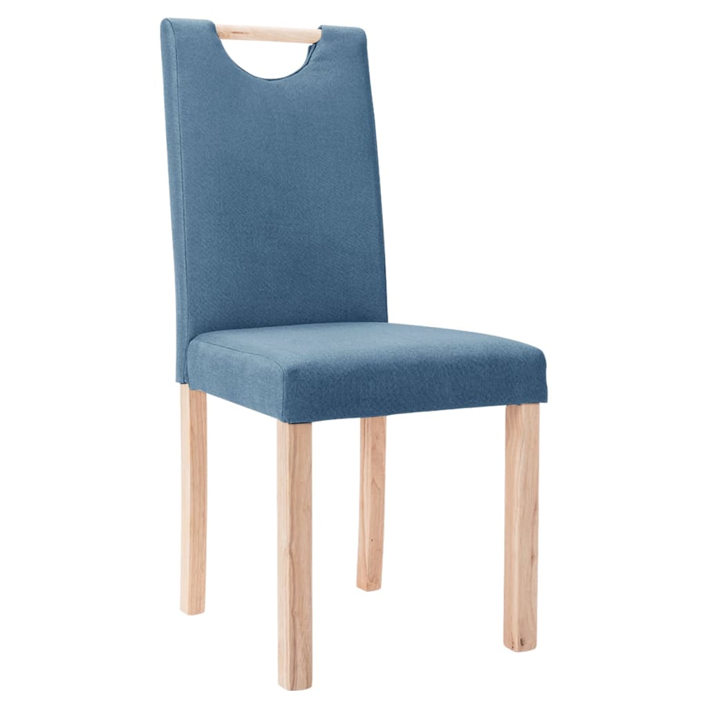 Esszimmerstühle 4 Stk. Blau Stoff