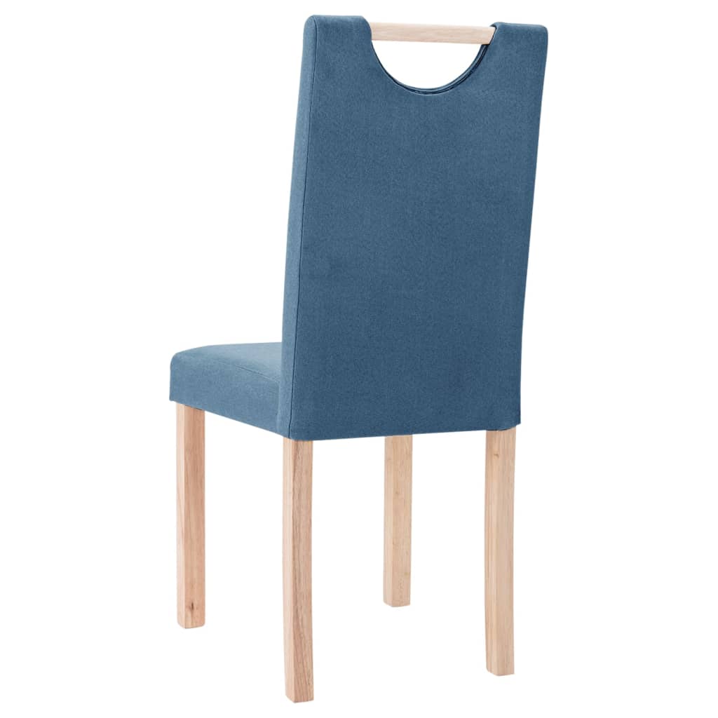 Esszimmerstühle 4 Stk. Blau Stoff