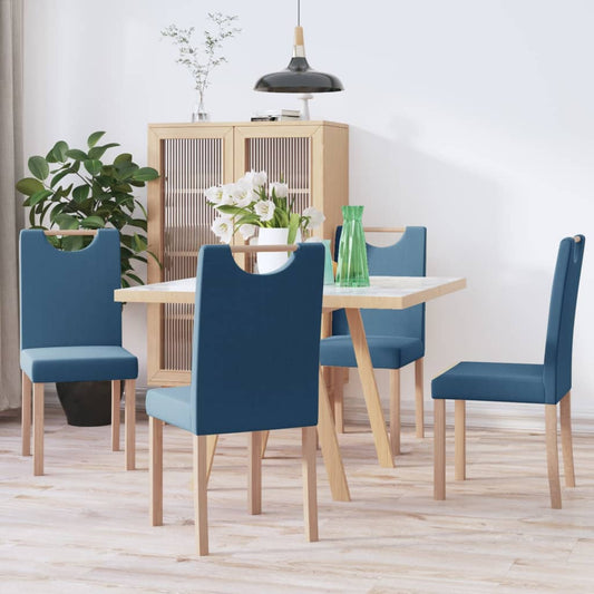 Esszimmerstühle 4 Stk. Blau Stoff