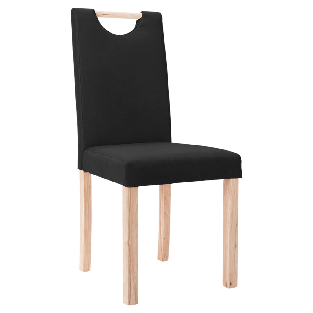 Esszimmerstühle 4 Stk. Schwarz Stoff