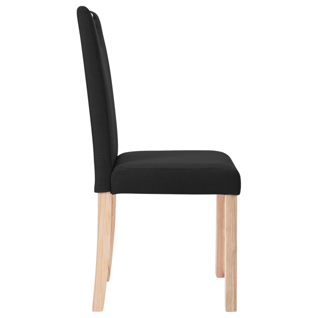 Esszimmerstühle 4 Stk. Schwarz Stoff