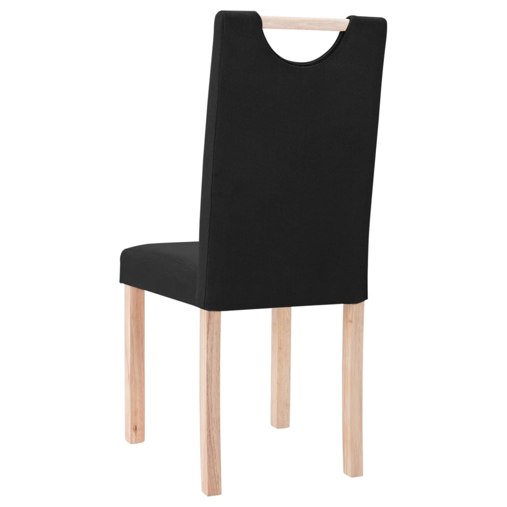 Esszimmerstühle 4 Stk. Schwarz Stoff