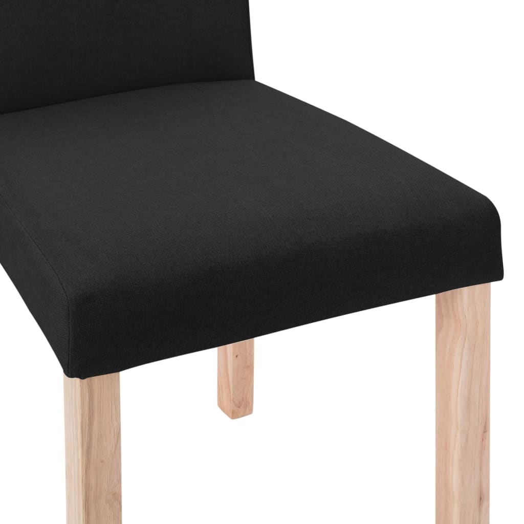 Esszimmerstühle 4 Stk. Schwarz Stoff