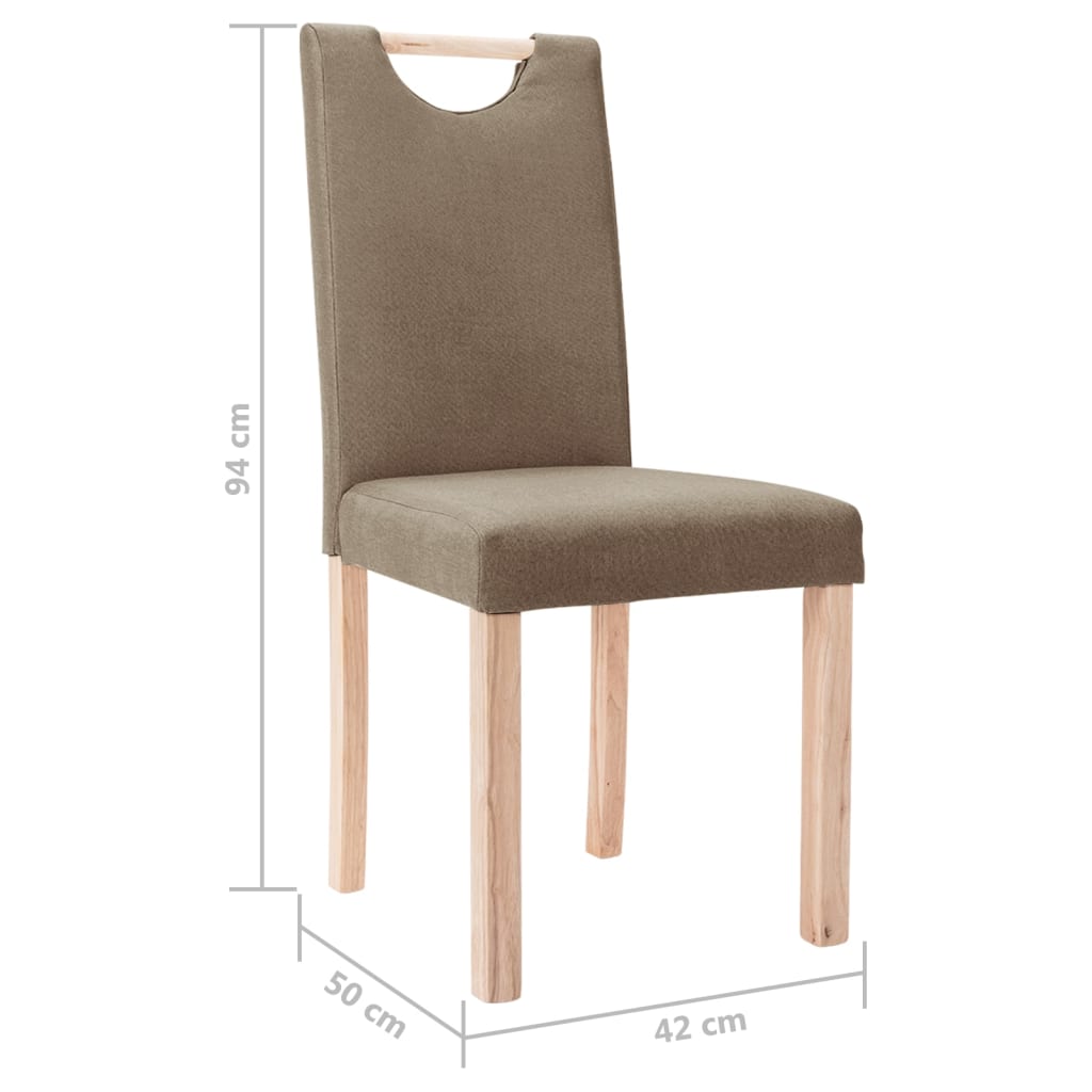 Esszimmerstühle 4 Stk. Taupe Stoff