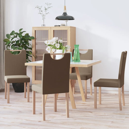 Esszimmerstühle 4 Stk. Taupe Stoff