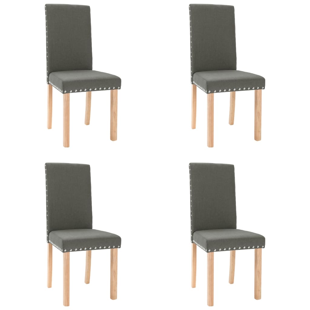 Esszimmerstühle 4 Stk. Dunkelgrau Stoff