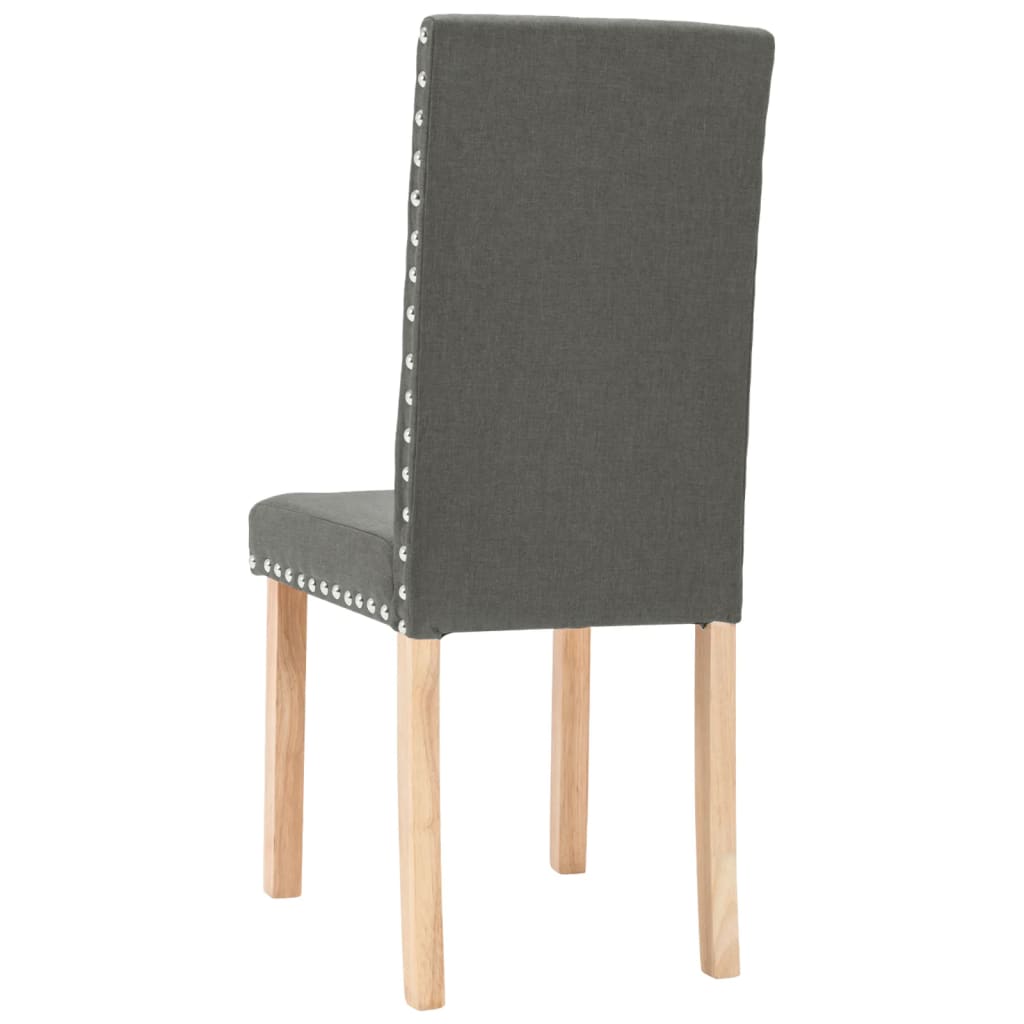 Esszimmerstühle 4 Stk. Dunkelgrau Stoff