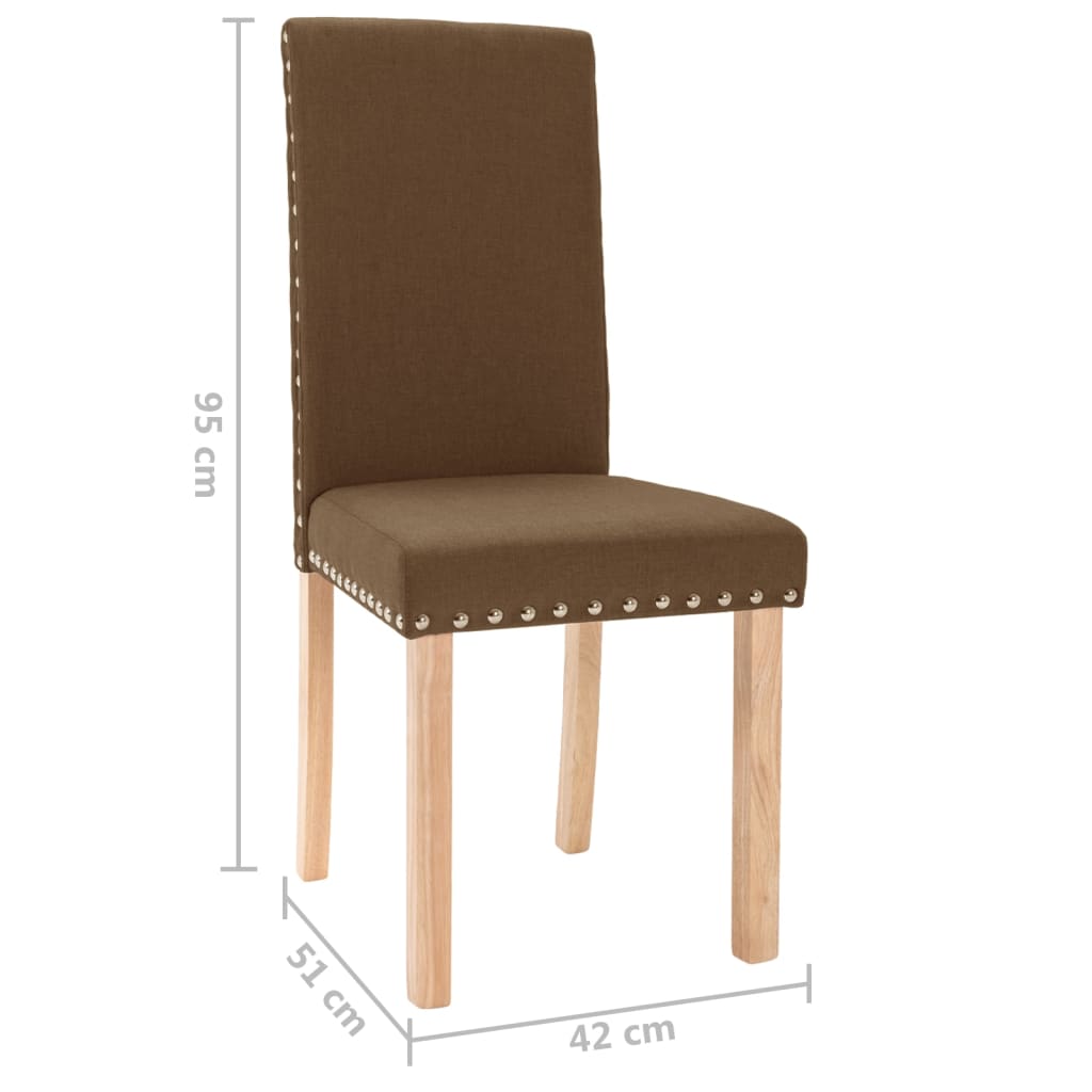 Esszimmerstühle 4 Stk. Braun Stoff