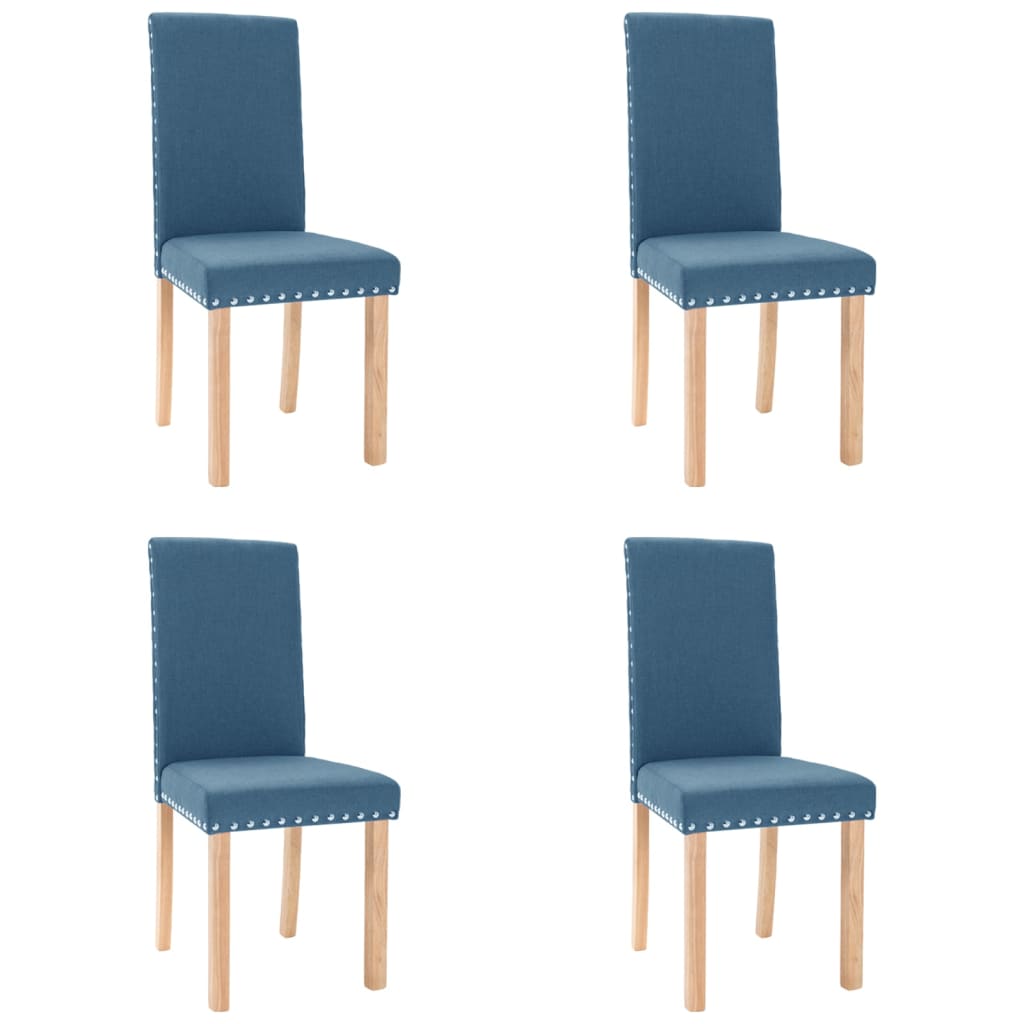 Esszimmerstühle 4 Stk. Blau Stoff