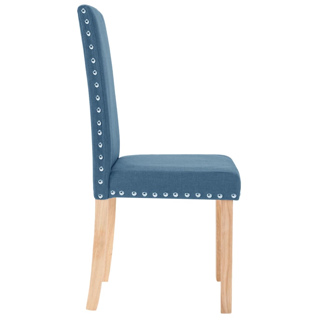 Esszimmerstühle 4 Stk. Blau Stoff