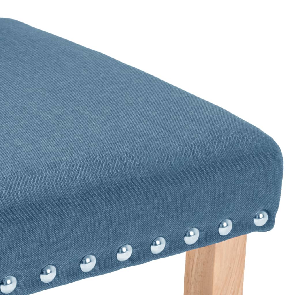 Esszimmerstühle 4 Stk. Blau Stoff