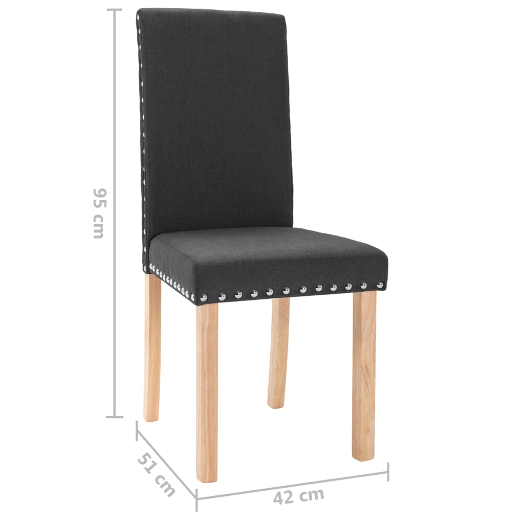 Esszimmerstühle 4 Stk. Schwarz Stoff