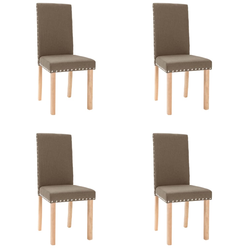 Esszimmerstühle 4 Stk. Taupe Stoff