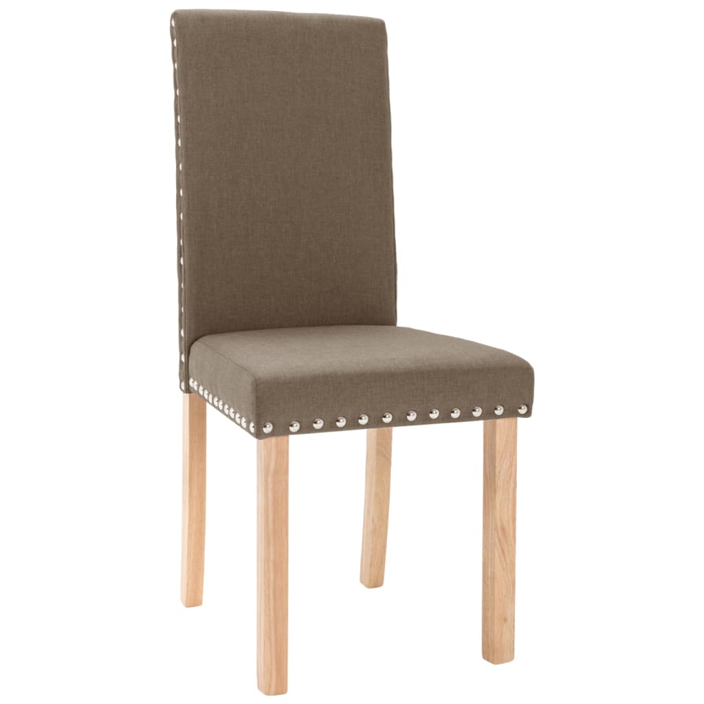 Esszimmerstühle 4 Stk. Taupe Stoff