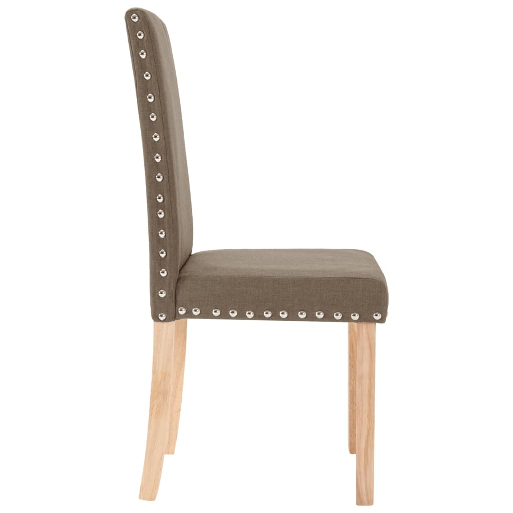 Esszimmerstühle 4 Stk. Taupe Stoff