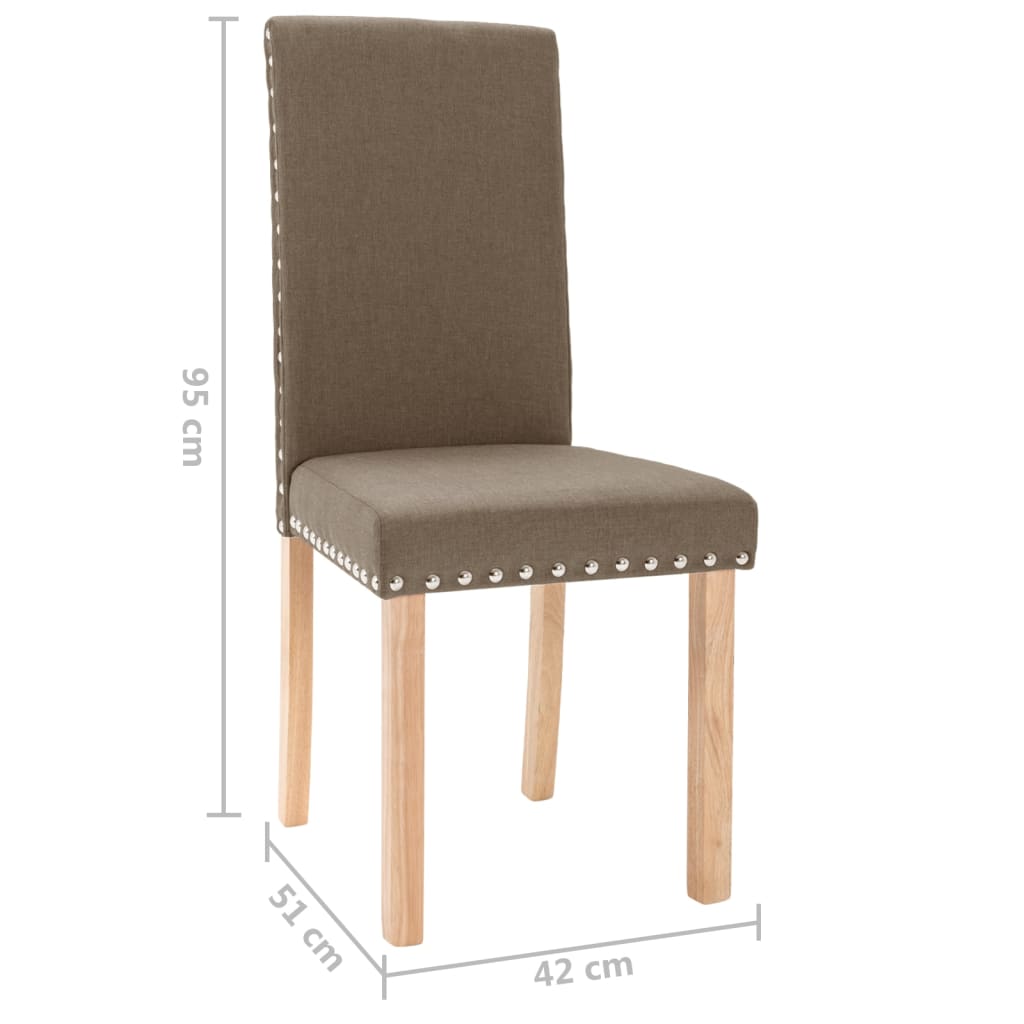 Esszimmerstühle 4 Stk. Taupe Stoff