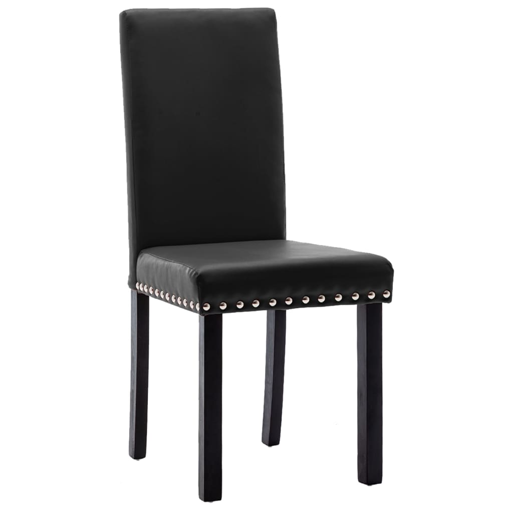 Esszimmerstühle 4 Stk. Schwarz PVC