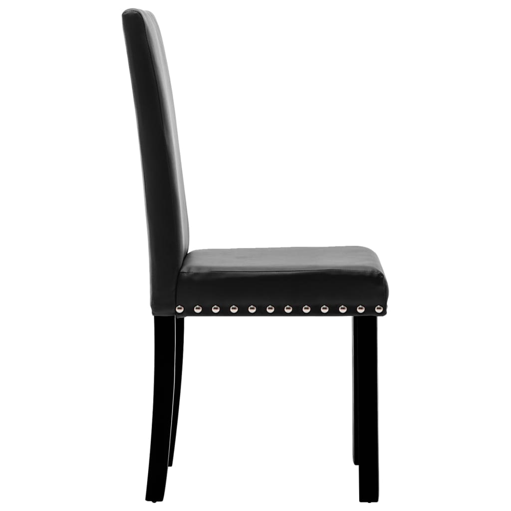 Esszimmerstühle 4 Stk. Schwarz PVC