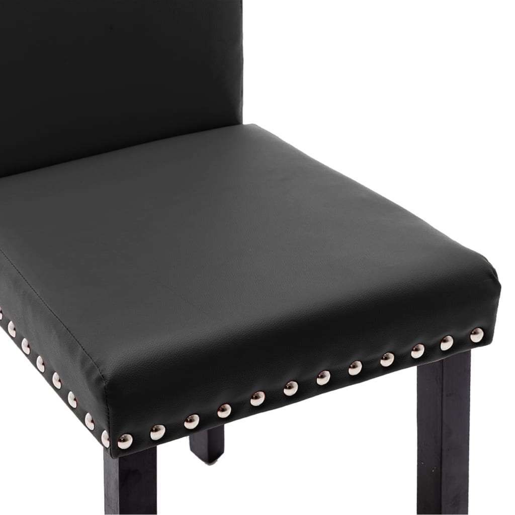 Esszimmerstühle 4 Stk. Schwarz PVC