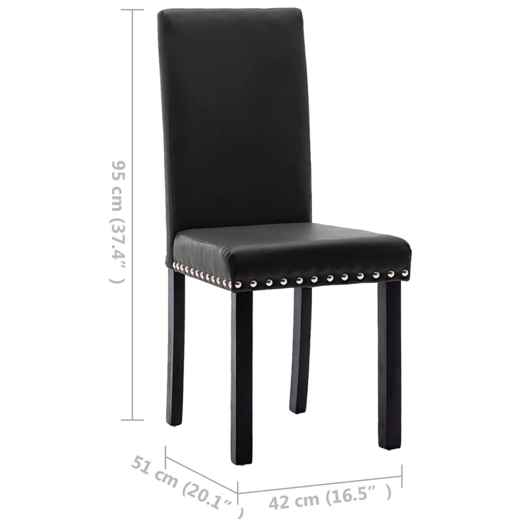Esszimmerstühle 4 Stk. Schwarz PVC