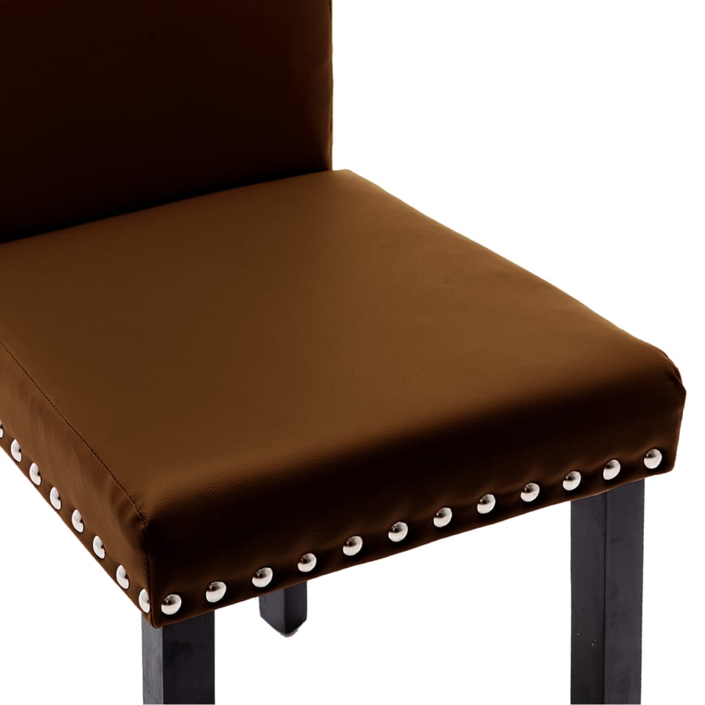 Esszimmerstühle 4 Stk. Braun PVC